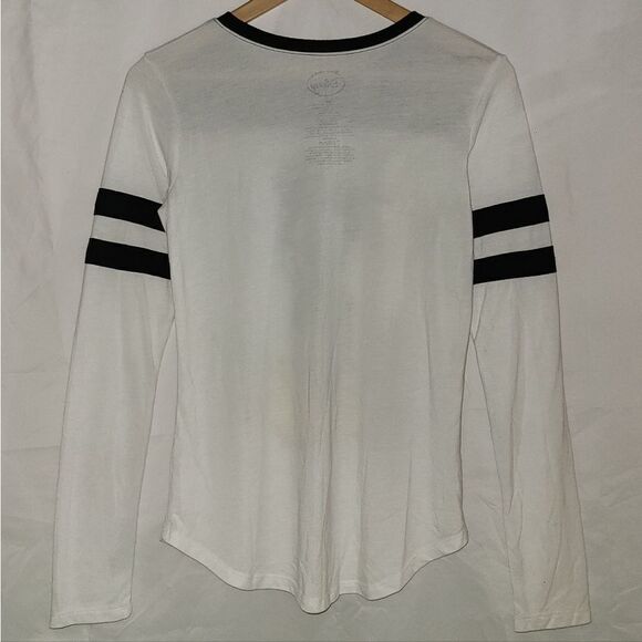 Disney Mickey Mouse White Black Long Sleeve Shirt Size M - Picture 5 of 7